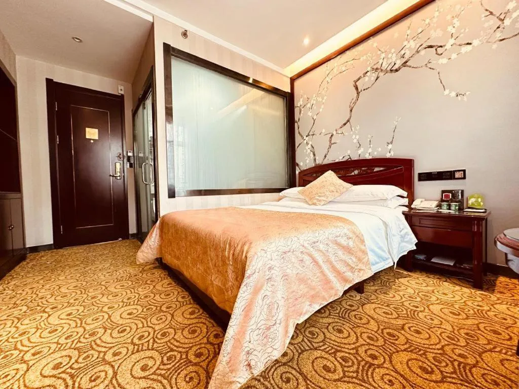 Bed in Lanzhou Hualian Hotel