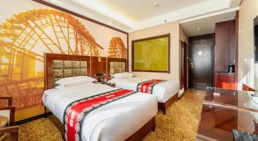 Bed in Lanzhou Hualian Hotel Bed in Lanzhou Hualian Hotel