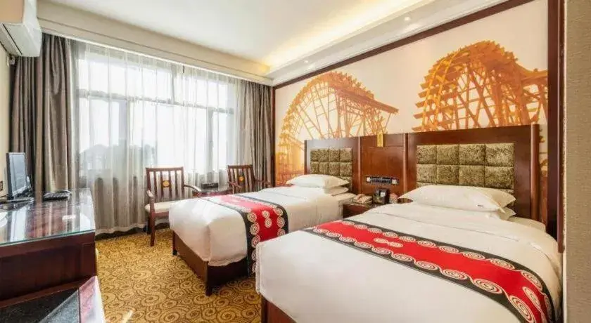 Bed in Lanzhou Hualian Hotel Bed in Lanzhou Hualian Hotel