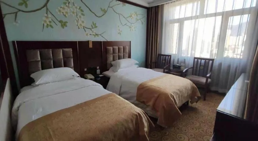 Bed in Lanzhou Hualian Hotel