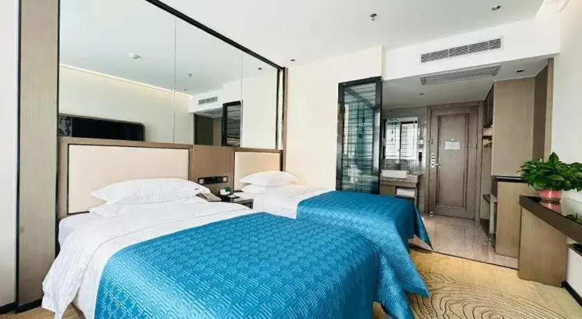 Bed in Lanzhou Hualian Hotel Bed in Lanzhou Hualian Hotel