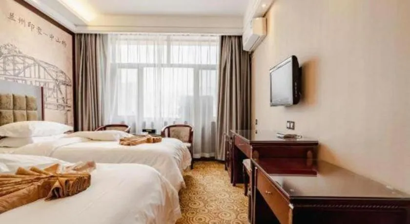 Bed in Lanzhou Hualian Hotel