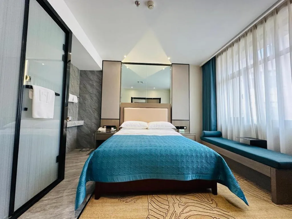 Bed in Lanzhou Hualian Hotel