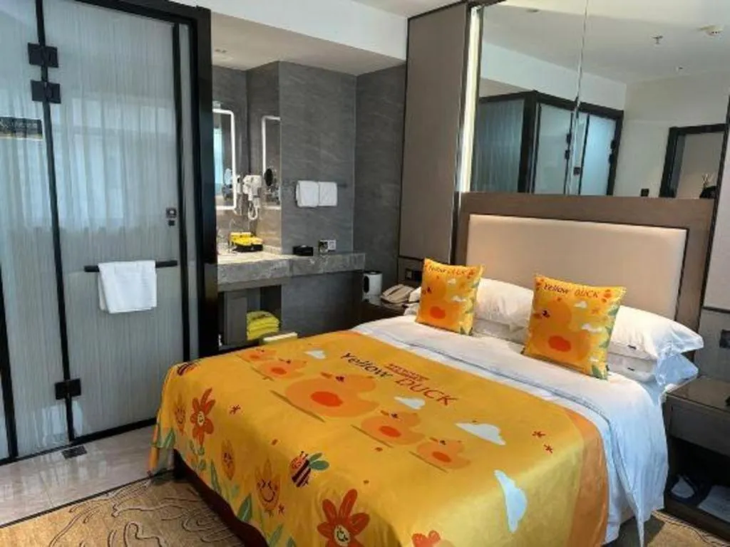 Bed in Lanzhou Hualian Hotel