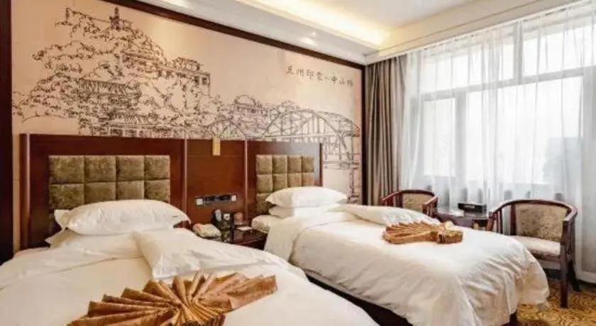 Bed in Lanzhou Hualian Hotel Bed in Lanzhou Hualian Hotel