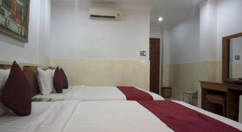 Bed in Thien Hoa Hotel