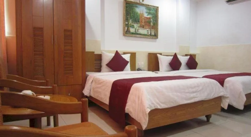 Bed in Thien Hoa Hotel