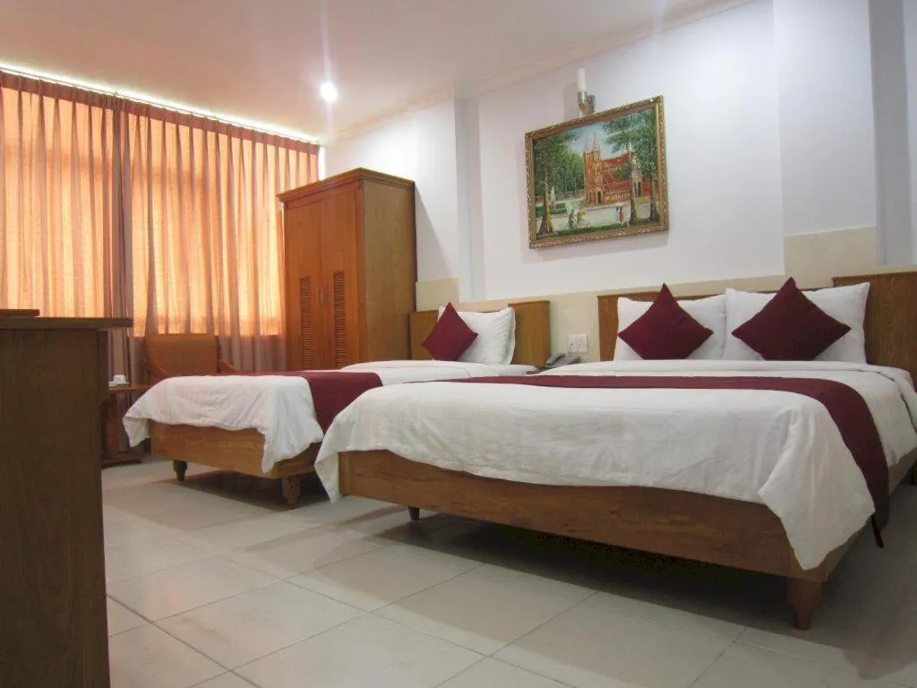 Bed in Thien Hoa Hotel