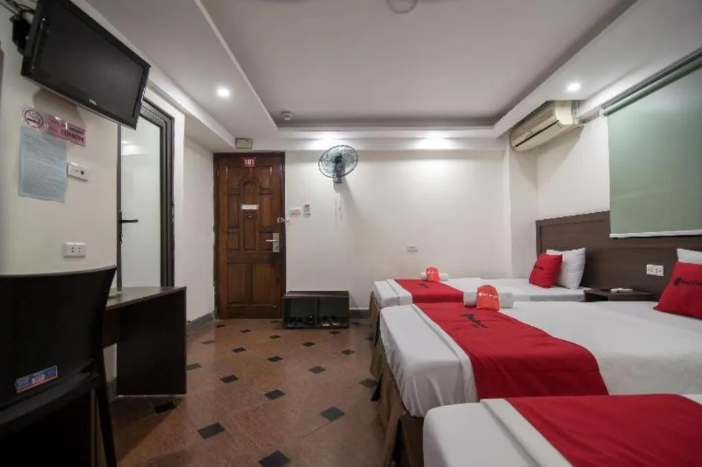 Bed in Ha Noi Vang Hotel Hoang Ngan