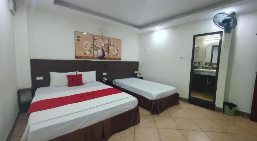 Bed in Ha Noi Vang Hotel Hoang Ngan