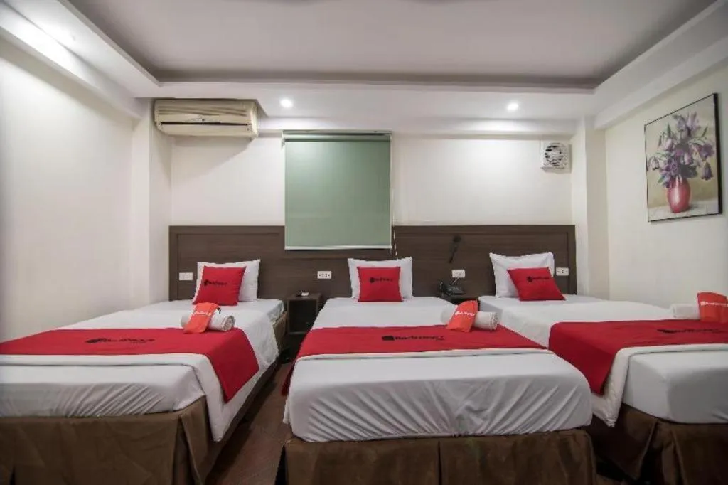 Bed in Ha Noi Vang Hotel Hoang Ngan