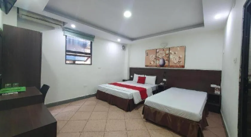 Bed in Ha Noi Vang Hotel Hoang Ngan