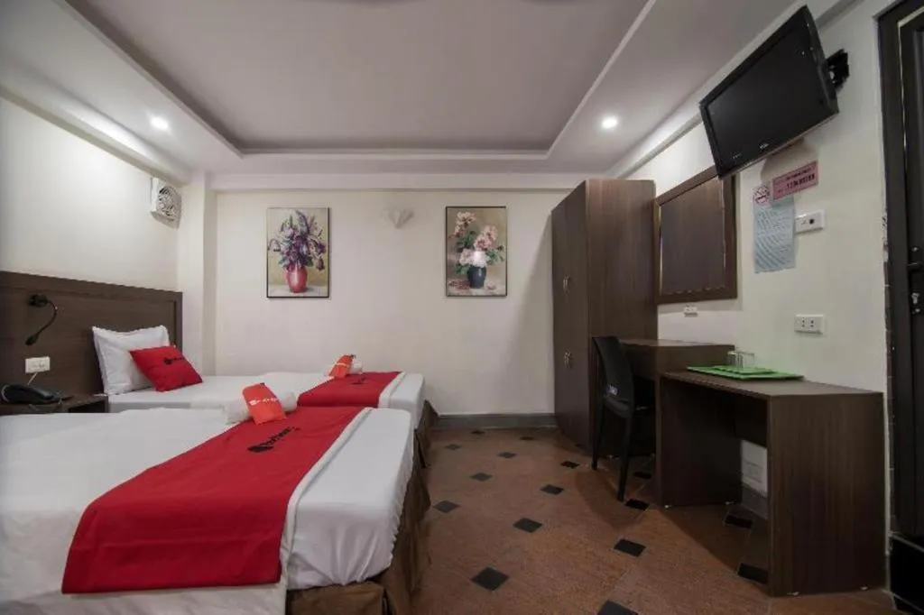 Bed in Ha Noi Vang Hotel Hoang Ngan