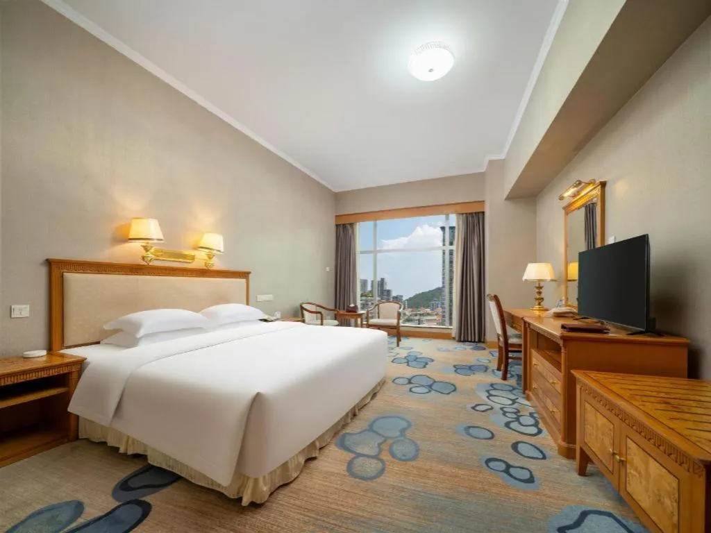 Bed in Zhuhai Dehan Hotel