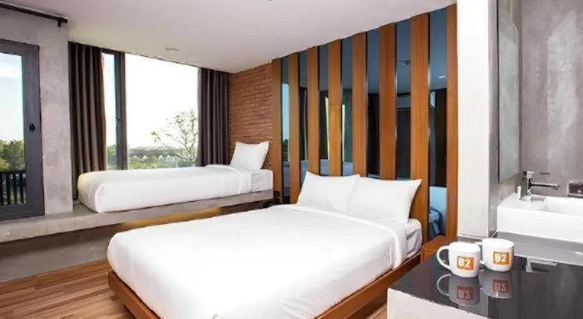 Bed in B2 Udon Thani Boutique and Budget Hotel