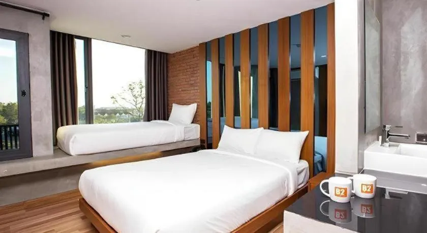 Bed in B2 Udon Thani Boutique and Budget Hotel