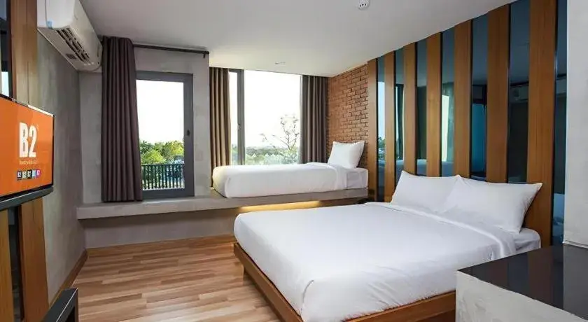 Bed in B2 Udon Thani Boutique and Budget Hotel Bed in B2 Udon Thani Boutique and Budget Hotel