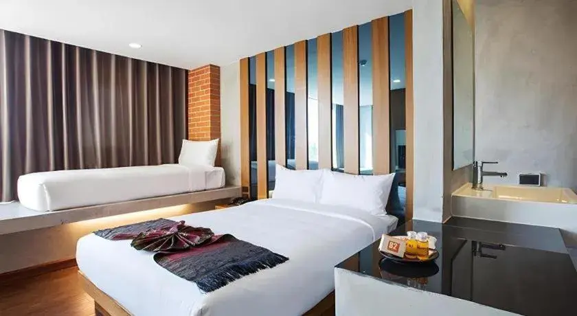 Bed in B2 Udon Thani Boutique and Budget Hotel Bed in B2 Udon Thani Boutique and Budget Hotel