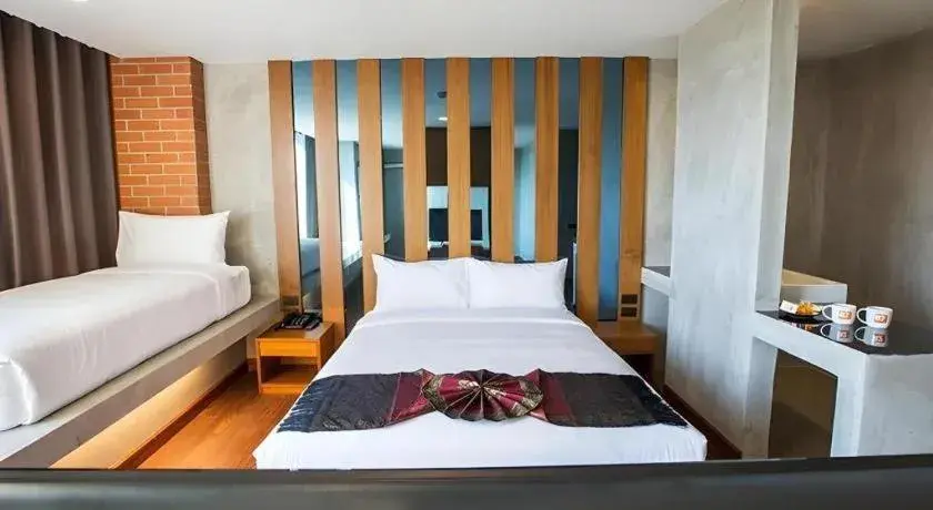 Bed in B2 Udon Thani Boutique and Budget Hotel Bed in B2 Udon Thani Boutique and Budget Hotel