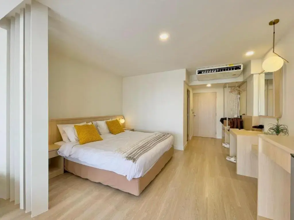 Bed in Bangsaen Villa Hotel Bed in Bangsaen Villa Hotel