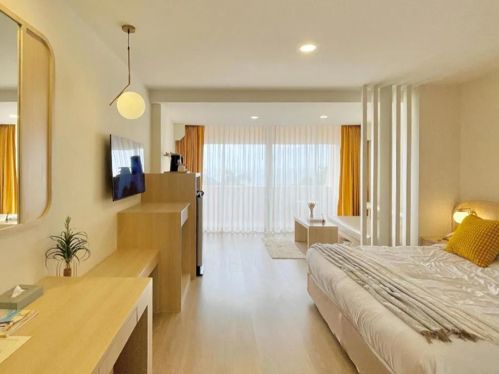 Bed in Bangsaen Villa Hotel