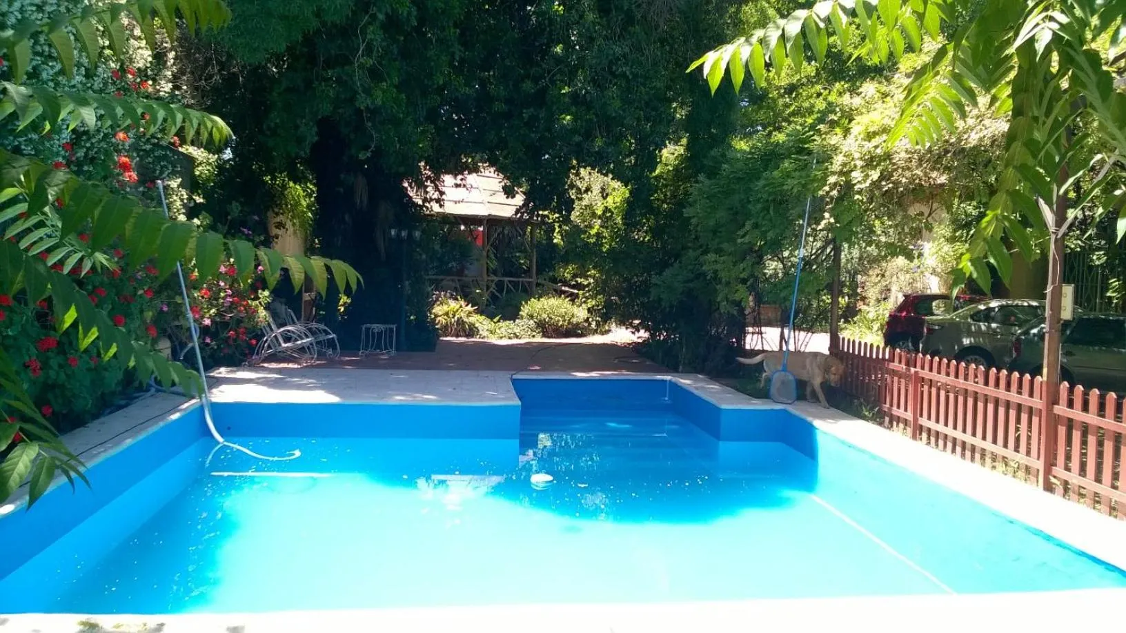 Pool view in Posada Chalet de Bassi