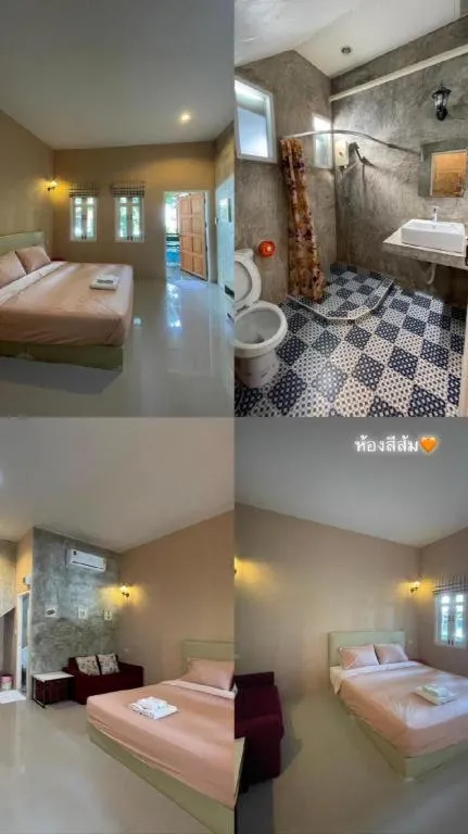 Bed in The Color Resort Amphawa