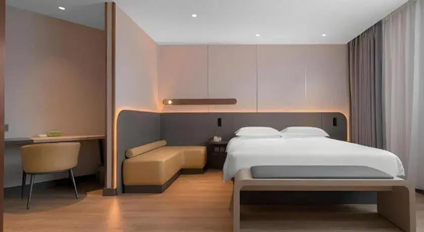 Bed in Jinjiang Inn Quanzhou West Street Kaiyuan Temple Bed in Jinjiang Inn Quanzhou West Street Kaiyuan Temple