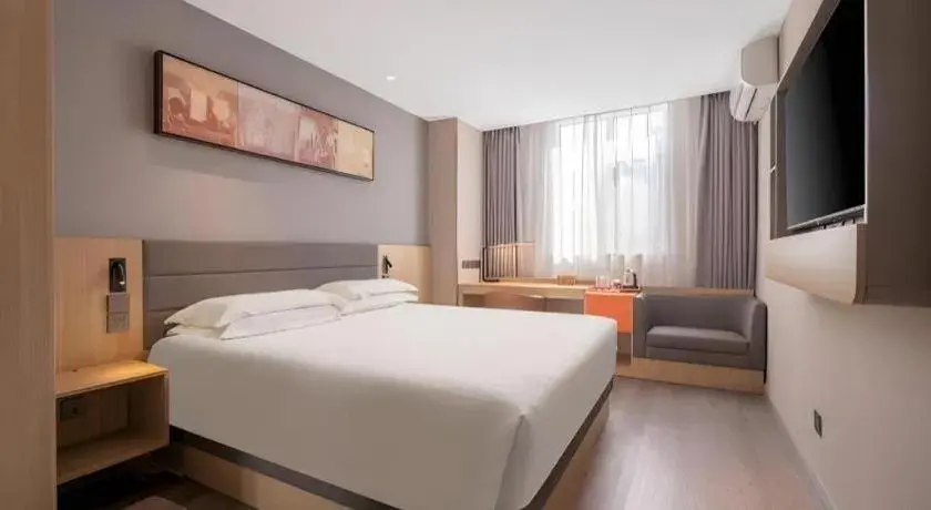 Bed in Jinjiang Inn Quanzhou West Street Kaiyuan Temple Bed in Jinjiang Inn Quanzhou West Street Kaiyuan Temple