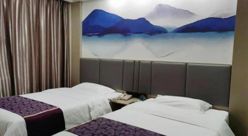 Bed in GreenTree Inn Puyang Ruifengyuan Business Hotel