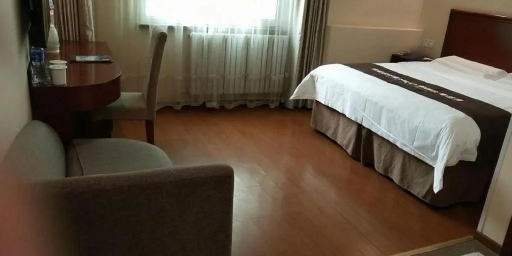 Bed in GreenTree Inn Beijing East Yizhuang District Second Kechuang Street Express Hotel
