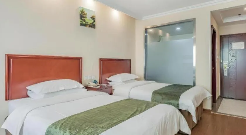 Bed in GreenTree Inn Beijing East Yizhuang District Second Kechuang Street Express Hotel