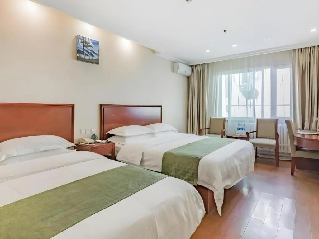 Bed in GreenTree Inn Beijing East Yizhuang District Second Kechuang Street Express Hotel