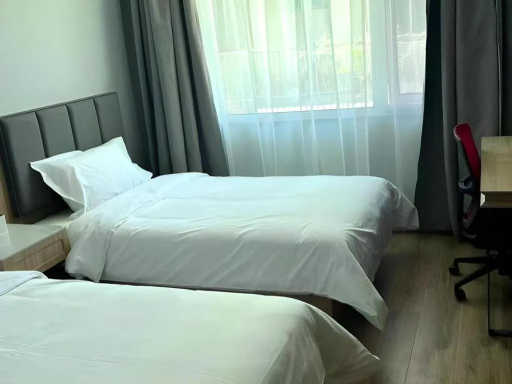 Bed in GreenTree Inn Beijing Capital Airport New International Exhibition Center Express Hotel