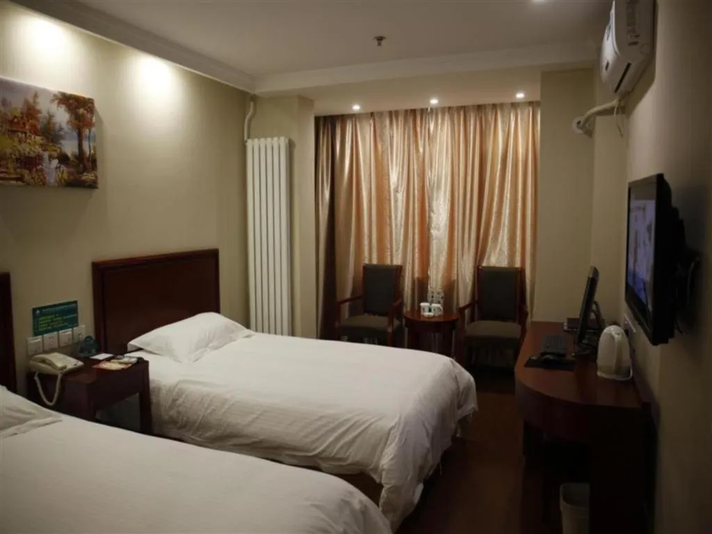 Bed in GreenTree Inn Beijing Capital Airport New International Exhibition Center Express Hotel