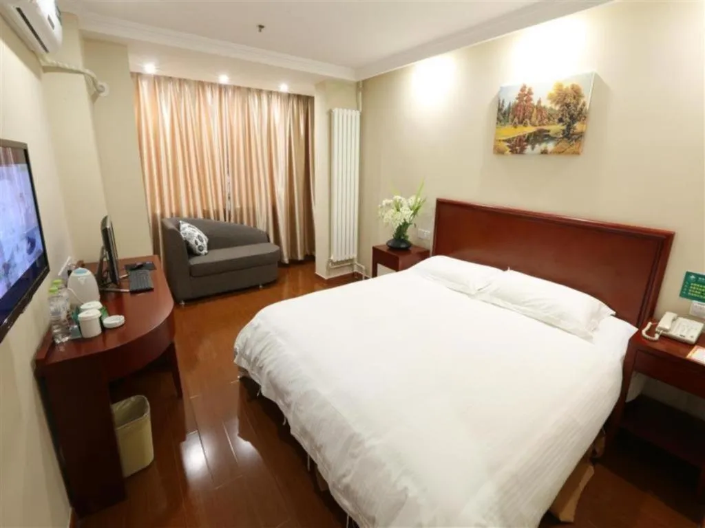 Bed in GreenTree Inn Beijing Capital Airport New International Exhibition Center Express Hotel