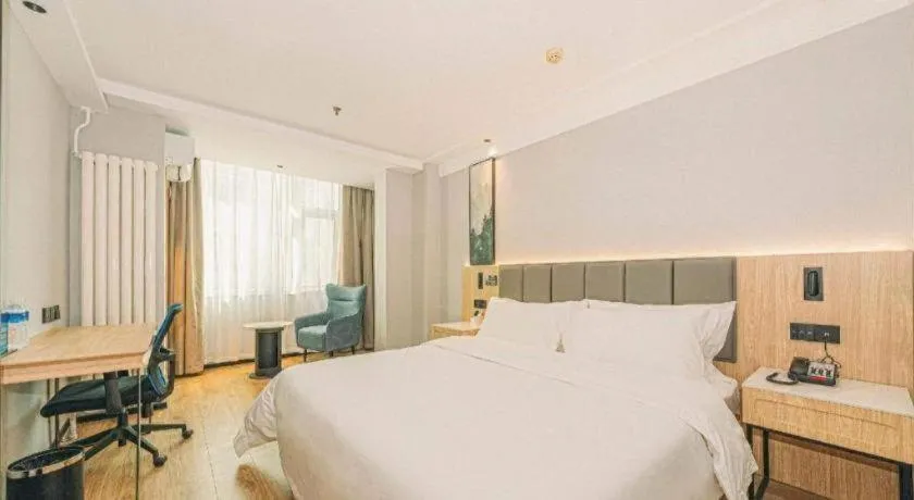 Bed in GreenTree Inn Beijing Capital Airport New International Exhibition Center Express Hotel