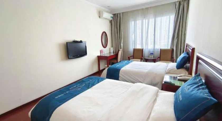 Bed in GreenTree Inn Jiangsu Suzhou Shi Road North Tongjing Road Subway Station Express Hotel