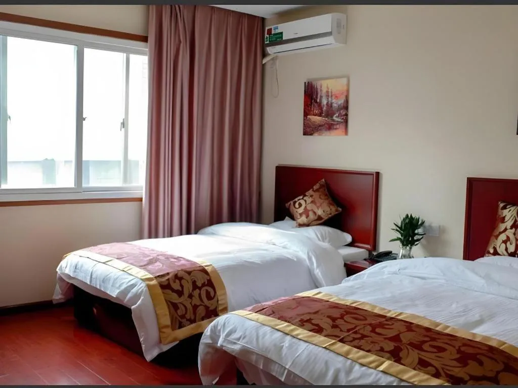 Bed in GreenTree Inn Jiangsu Suzhou Shi Road North Tongjing Road Subway Station Express Hotel