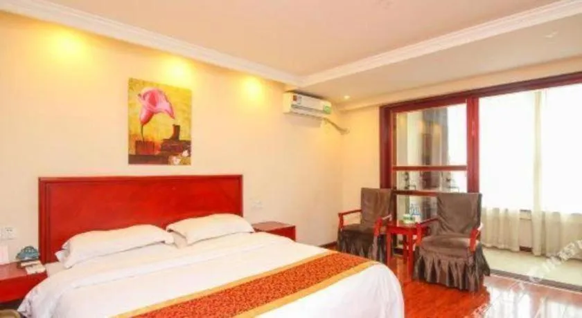 Bed in GreenTree Inn Lianyungang Guanyun Bus Station Zhenxing Garden Express Hotel