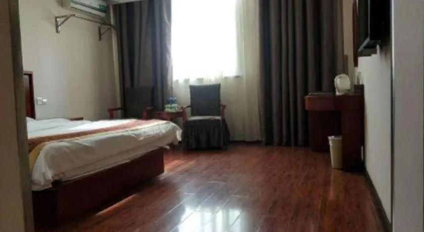 Bed in GreenTree Inn Lianyungang Guanyun Bus Station Zhenxing Garden Express Hotel