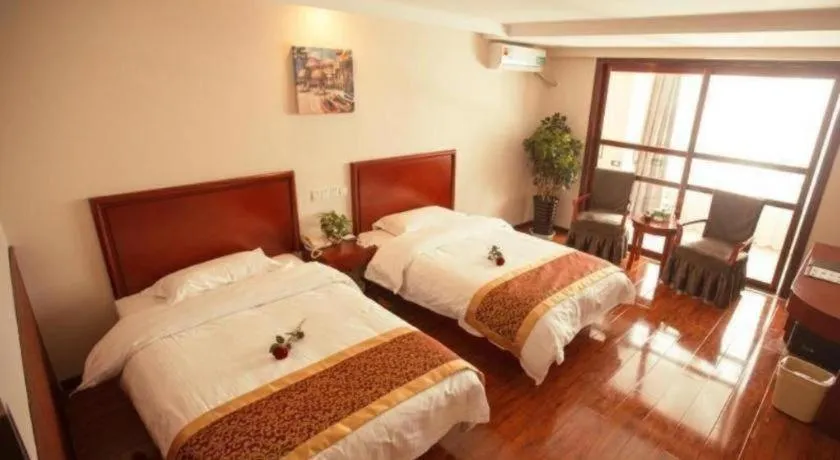 Bed in GreenTree Inn Lianyungang Guanyun Bus Station Zhenxing Garden Express Hotel