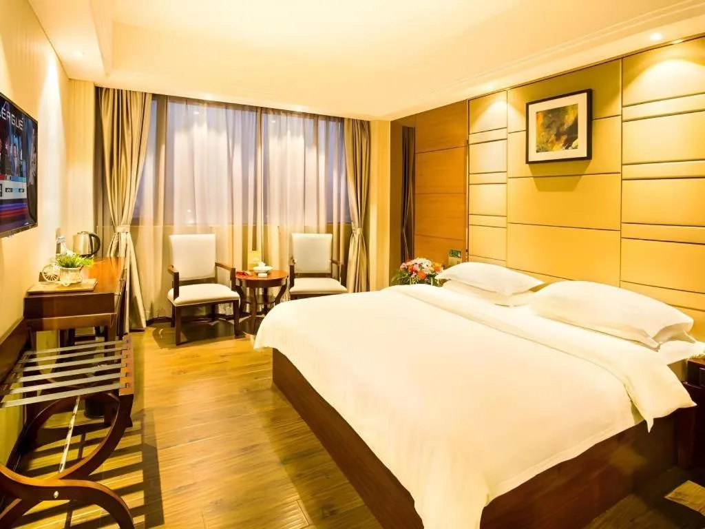 Bed in GreenTree Inn GuangDong JieYang Bus Terminal Station RongHua Avenue Business Hotel