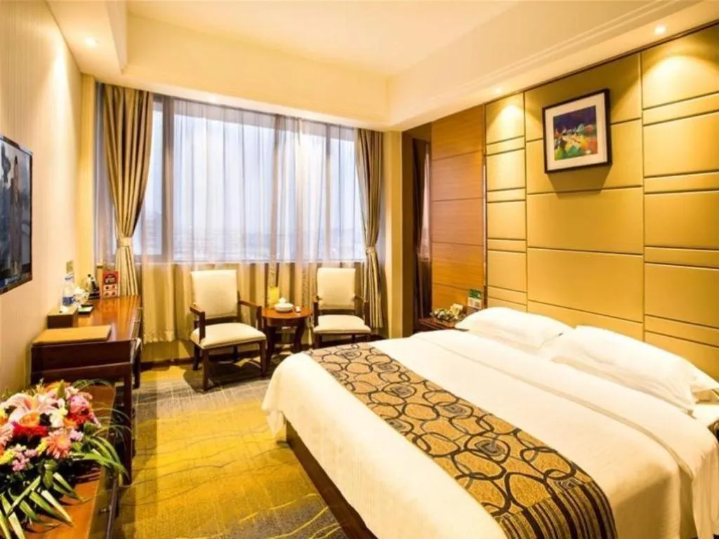 Bed in GreenTree Inn GuangDong JieYang Bus Terminal Station RongHua Avenue Business Hotel