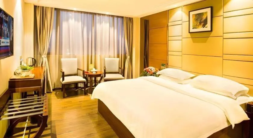 Bed in GreenTree Inn GuangDong JieYang Bus Terminal Station RongHua Avenue Business Hotel