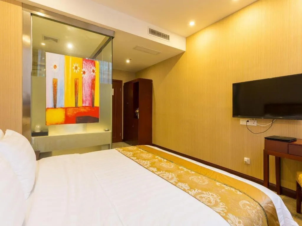 Bed in Junlai Hotel Pudong Airport Shanghai