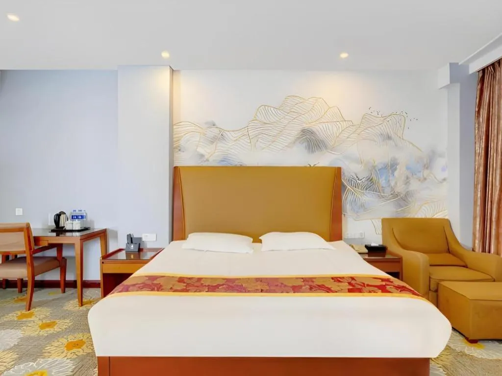 Bed in Junlai Hotel Pudong Airport Shanghai