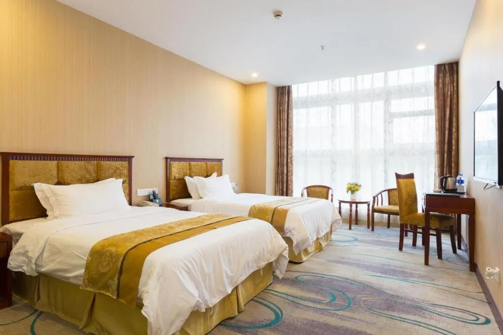 Bed in Junlai Hotel Pudong Airport Shanghai