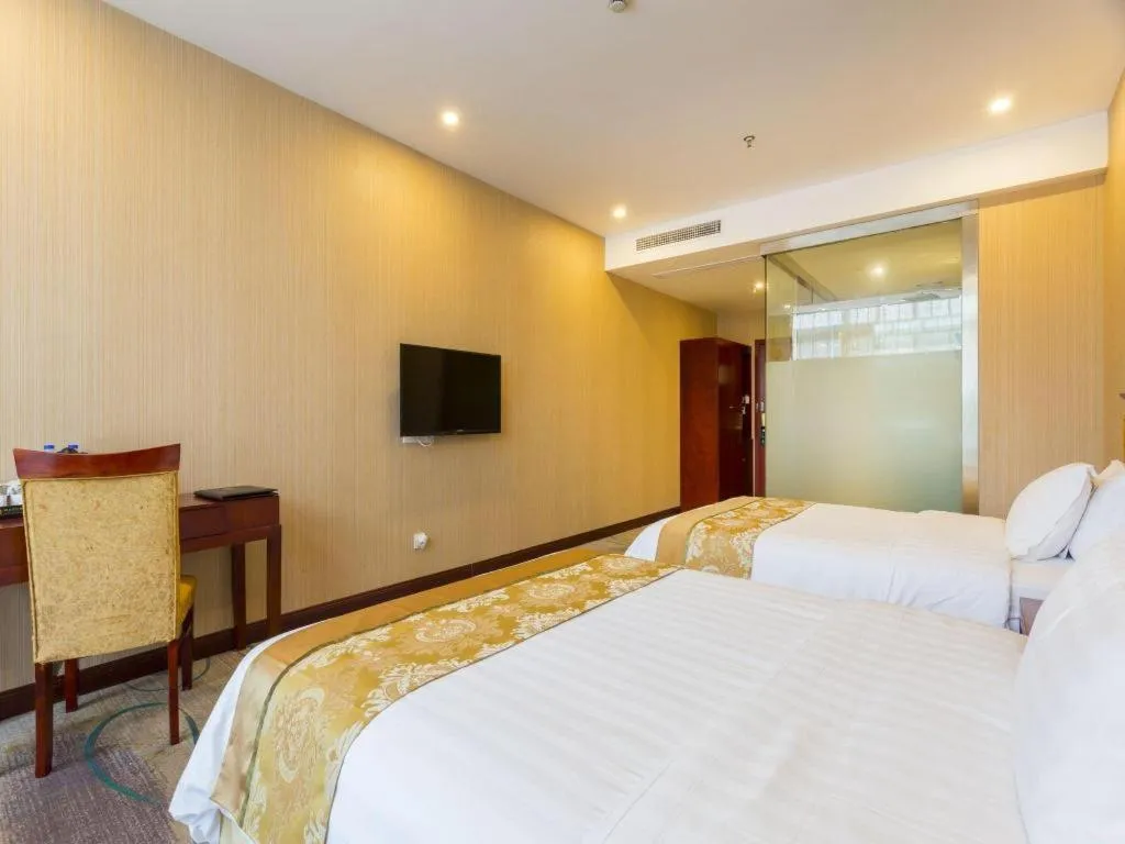 Bed in Junlai Hotel Pudong Airport Shanghai