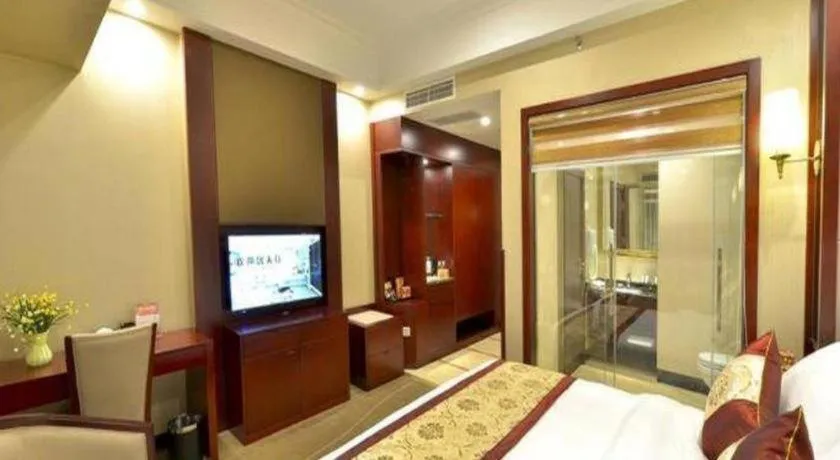 Bed in GreenTree Eastern Zigong Huashang International City Huichuan Road Hotel